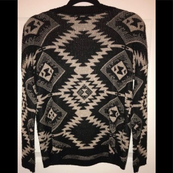 Vintage Black & Gold Geometric Sweater Small New - Picture 6 of 11